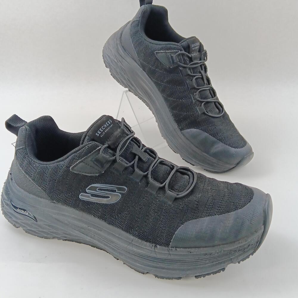 Skechers Arch Fit Slip Resistant Shoes Mens Size 13 Black Work 200232